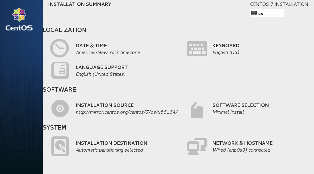 Installation Summary