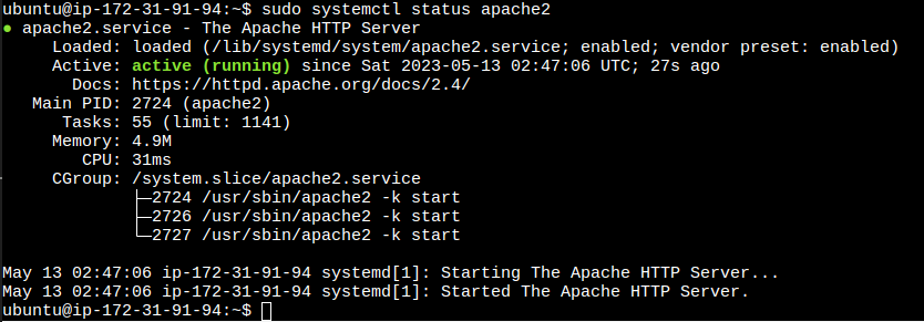 Apache Running