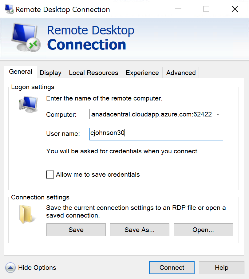 Image: Windows RDP Dialog