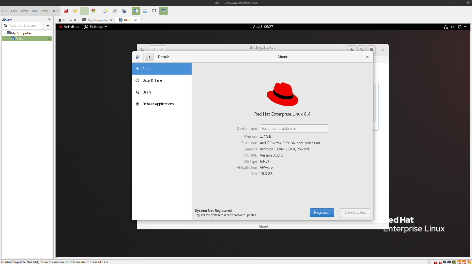 Red Hat Register System