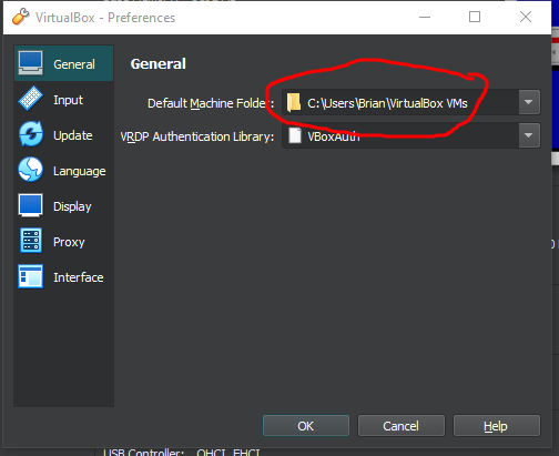 VirtualBox Prefs