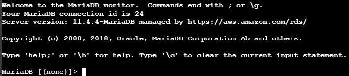 MariaDB connected