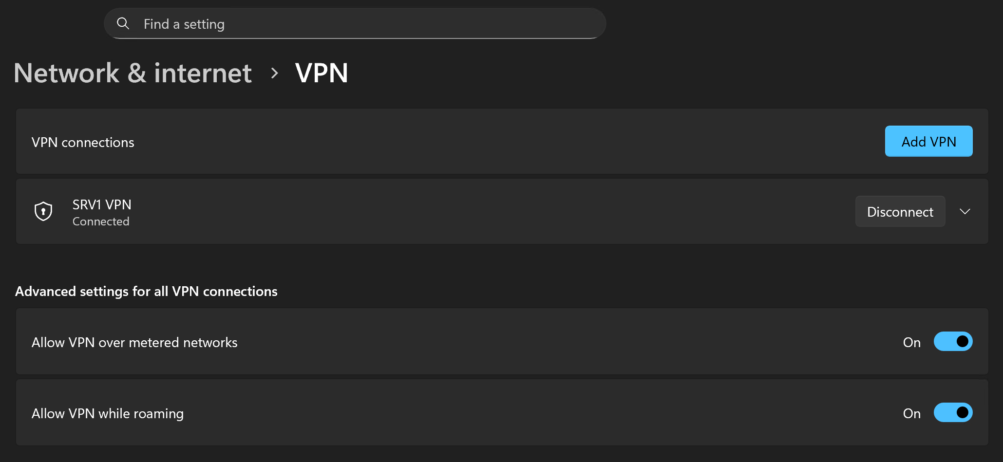 Fig 16. VPN connected.