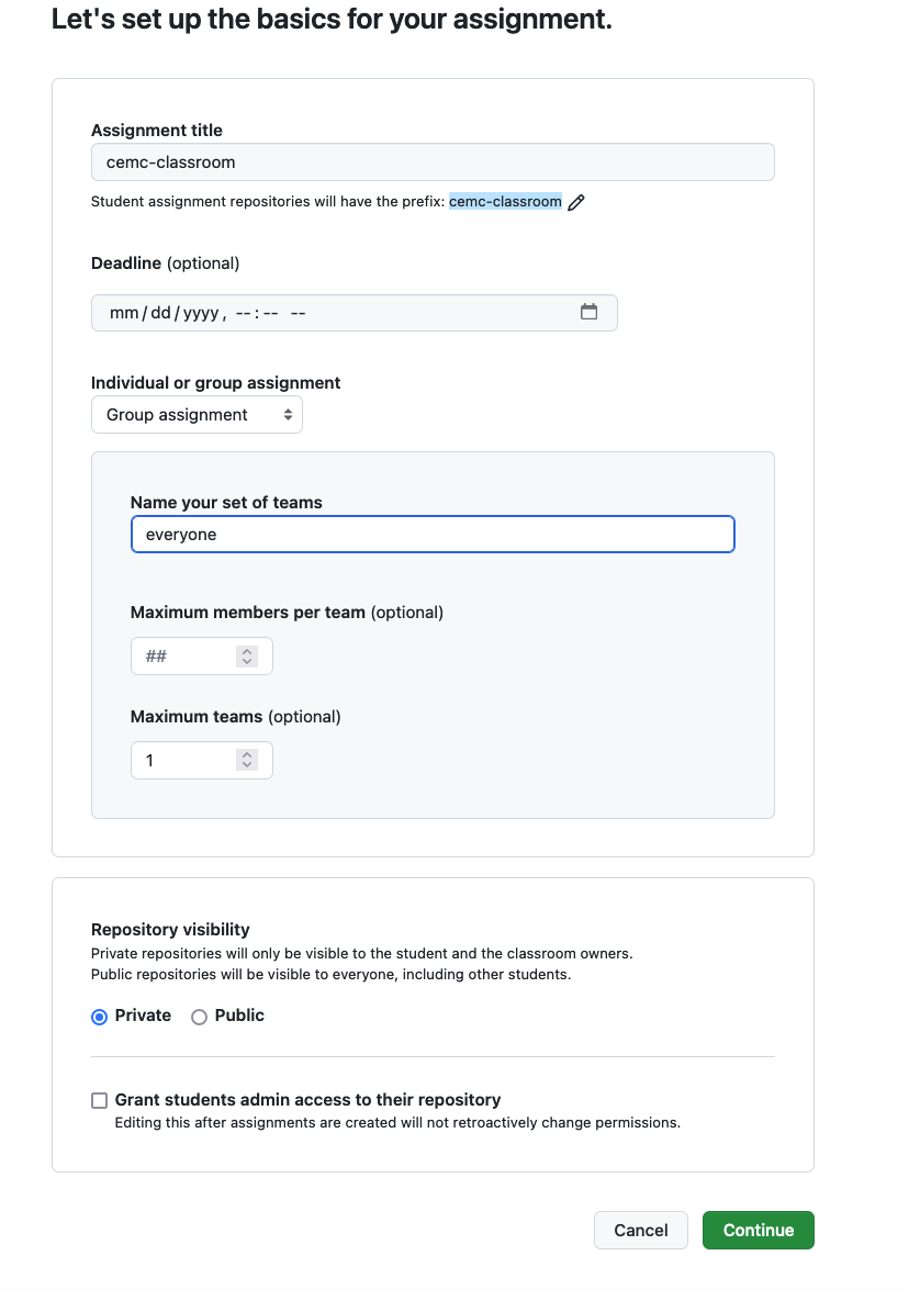 Course Repo Assignment